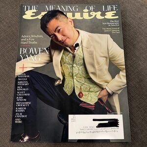Esquire Magazine - Winter 2025/2026 - Bowen Yang    men’s magazines wicked SNL